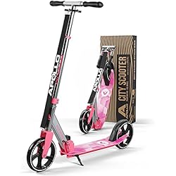 Patines Decathlon Scooter Apollo Phantom Pro City Scooter XXL de Ruedas Grandes – Patinete Plegable con Freno, Ajustable en Altura, para Adultos y Niños