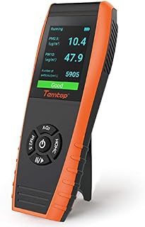 Temtop Air Quality Monitor Indoor HCHO TVOC AQI PM2.5 PM10 Detector Meters & Data Export, Professional Formaldehyde Air Pollution Monitor and Humidity Temperature for Home Office, LKC1000S+2ND