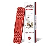 StripHair Gentle Groomer for Dogs 6-in-1 Shedding Grooming Massage Sensitive Red