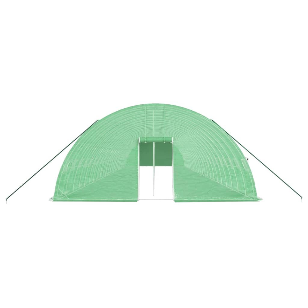 Serre de Jardin avec Cadre en Acier, Vert, 144 m², 24x6x2,85 m