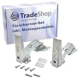 Trade-Shop 2er Set Kühlschrankscharnier oben unten kompatibel mit Philips AMB 567 K, 570 K, 575...