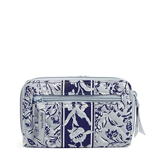 Vera Bradley Women's Cotton Turnlock Wallet With Rfid Protection, Perennials Gray - Recycled Cotton, One Size #TOP2