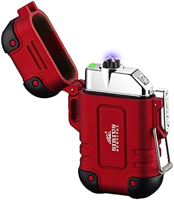 Sirius Survival Arc4 - Encendedor de plasma resistente al agua y resistente al viento, doble arco orientado en la parte superior, encendedor