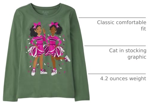 Image of The Children's Place Girls' Unicorns,Sports,Princess Long Sleeve Graphic T-Shirts