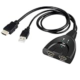 1x2 HDMI-Splitter, ein HDMI auf zwei HDMI-kompatible Monitore oder Projektoren (Hinweis: Es handelt sich um einen HDMI-Splitter, nicht um einen HDMI-Umschalter).