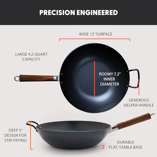 Wok Kyoto de Aço Carbono 30 cm