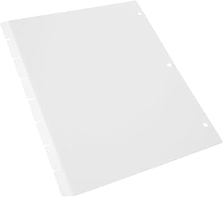 CRAFTHROU 8 Folhas Caderno Bloco De Notas Bloco De Notas Tag Pp Branco Marcadores De Página De Folhas Soltas Divisores Fichário Bloco De Notas Separadores Separadores De Bloco De Notas