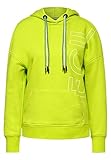 Kuscheliges Innenfutter Cecil Damen Sweatshirt mit Logo-Print Nordic Yellow L