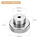 QUARKZMAN Aluminiumlegierung Handrad 5mm Bohrung 40mm OD Rändelung Handrad Schrittmotor Feinabstimmung Handrad für Fräsmaschine Drehbank Schiebeverschiebeplattform, Silberton