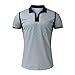 Earneo Mens Short Sets 2 Piece Outfits Fashion Summer Tracksuits 1/4 Zip Short Sleeve Polo Shirt and Shorts Set for Men (12,XX-Large)