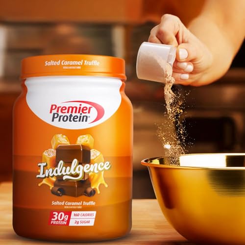 Image of Premier Protein Powder Indulgence, Salted Caramel Truffle, 30g Protein, 160 Calories, 2g Sugar, Gluten Free (17 Servings)