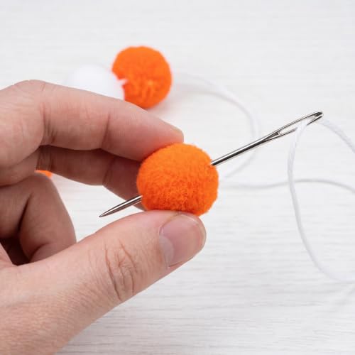 Pompones pequeños naranjas Lurrose de 2.5cm que no pierden pelusa al manipular 7