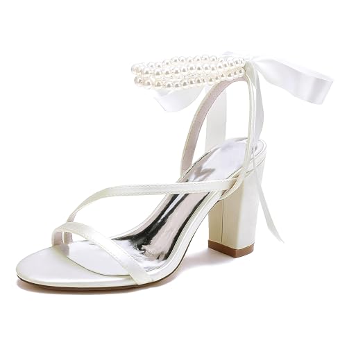 Sandales à talons hauts pour femme style bloc chic de mariage