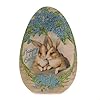 Primitives by kathy happy easter egg shaped 8 inches x 12 inches glitter paper wood chunky sitter decorative signs  urban country home decor