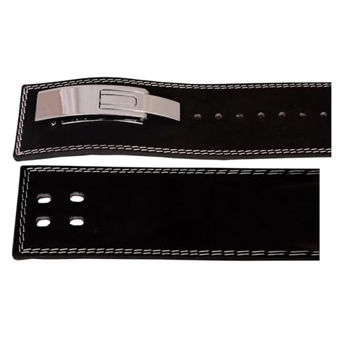Image of CSI Weight Lifting 10MM Lever Belt for Men & Women Professional Weight LiftingBelt Genuine Suede Leather with Heavy Duty Buckle Powerlifting Belt for Lower Back Support, Multipurpose Gym Workouts Deadlifts Squats Powerlifting 4 inch Wide Black Gym Belt (Red - Black, S)