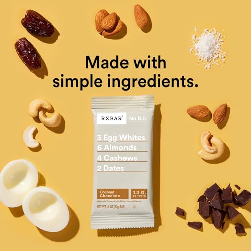 RXBAR Protein Bars, Protein Snack, Snack Bars, Coconut Chocolate, 22oz Box (12 Bars) - Thumbnail 2