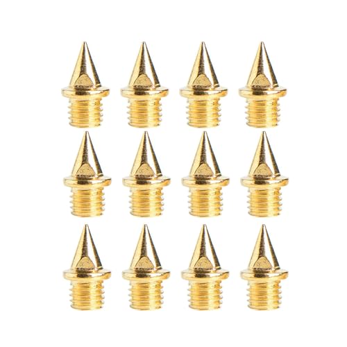 2セット陸上競技用ランニングスパイク 滑り止め 屋外トレーニング練習用 スタイルB 12個, 金