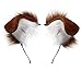 Focupaja Brown Dog Ears Headband Anime Cosplay Ears Big Wolf Puppy Doggy Ears Cosplay Headwear Hair Accessories Animal Ear Headress Hairband Halloween Christmas Costume Party Decoration