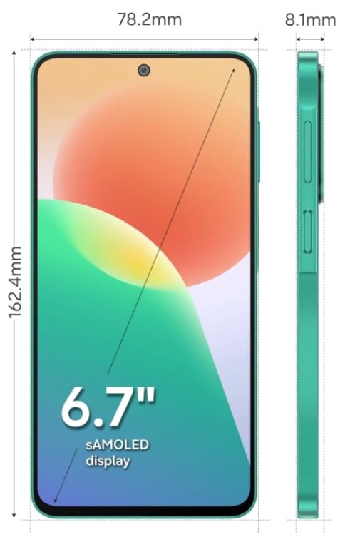 Image of Samsung Galaxy F70 Pro 5G (Aura Green, 128 GB) (8 GB RAM) | 6000 mAh Battery | 6.7 inch FHD+ Super AMOLED Display | Dimensity 6300 | Oualcomm Octa Core Processor |