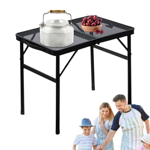 Mesa de Camping Plegable portátil de Metal para Actividades al Aire Libre con aleación de Aluminio para Viajes, Patio, balcón y jardín.