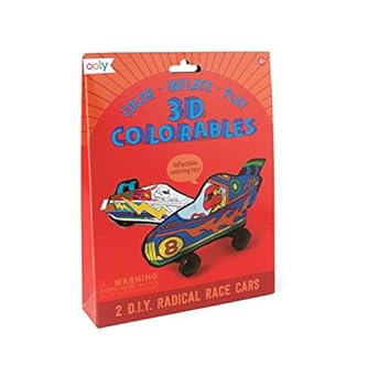 OOLY 3D Colorables, Radical Race Cars, Set of 2