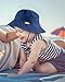 HONGTEYA Baby Sun Hat Toddler Boy Bucket Hat Kids Summer Beach Hat Wide Brim Sun Protection Green/Navy