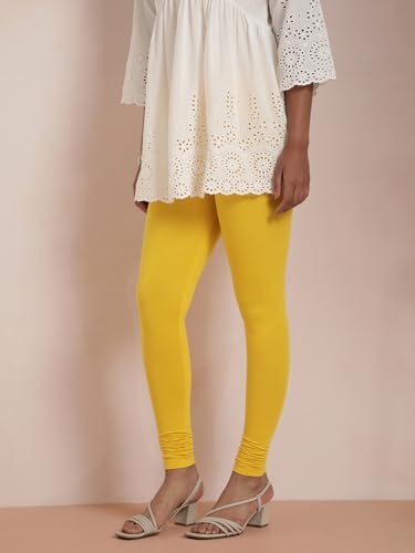 Image of TWIN BIRDS Tailored Cut and Classic Fit Super Stretchable Elastane Fabric Churidar Leggings for Women