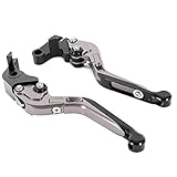 Motorrad Kupplungshebel Einstellbare Folding Ausziehbare Motorrad Bremsen-Kupplungs-Hebel gepasst for Yamaha WR 125X 2011-2015 CNC Hebel (Color : Gray)