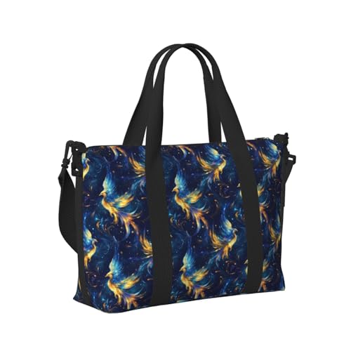 Sac d'ordinateur phénix bleu et doré pour vos déplacements professionnels et voyages