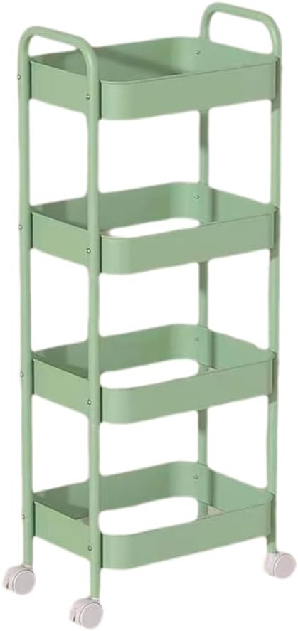 Rolling Organizers Rack Rolling Storage Rack with Spacious Shelves for Kitchenwares and Supplies