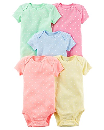Carter's Baby Girls Multi-Pk Bodysuits 126g623, Assorted, 6 Months Baby Carter's Baby Girls Multi-Pk Bodysuits 126g623, Assorted, 6 Months Baby
