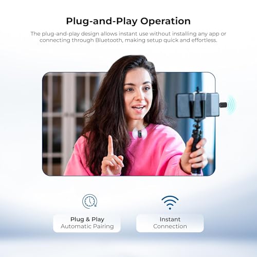 Image of Digitek (DWM 123 2-in-1 Wireless Microphone System with Charging Case & Magnetic Collar Clip, Type-C Port for iOS, Smartphones, 60m Range, Build in Microphone, for Creators and Vloggers (Black - 2)