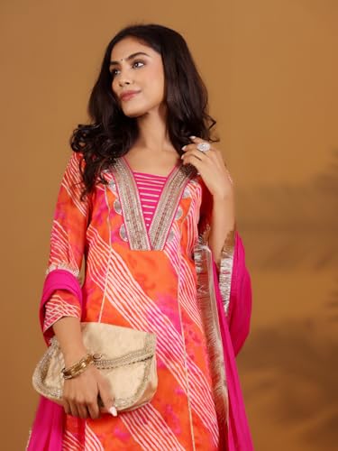 Kurta Anarkali Varanga orné de Gota et Zari, ensemble de fête traditionnel