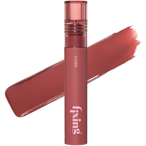 ETUDE Fixing Tint #06 Soft Walnut (4g) | Long Lasting High Pigmented Liquid Lipstick | Waterproof Lightweight Matte Finish Lip Stain | Full Coverage | Korean Makeup, Kbeauty