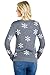 Women's Sequin Snowman Christmas Sweater - Gray Snowflake Embellished Christmas Sweater: Large
