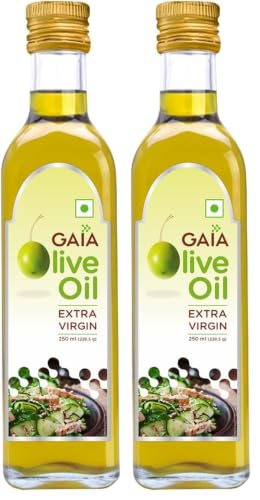 Image of GAIA Extra Virgin Olive Oil,250Ml Bottle Heart Healthy Superfood,Natural &Cold Extracted Olive Oil Ideal For Drizzling On Salads&Sauteed Vegetables Packed With Anti-Aging Benefits & Improved Digestion