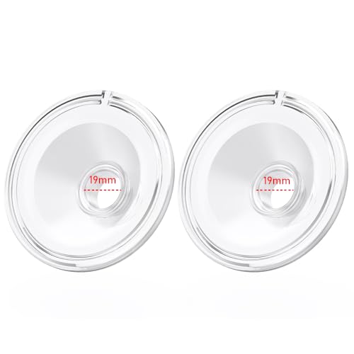 Image of 2pcs Silicone Flange 19mm Compatible with Momcozy S12 Pro/S9 Pro/S12 Breast Pump,TSRETE S12/Kmaier S12 Wearable Breast Pumps, Shield 19mm Flange Parts