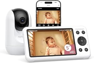 Momcozy BM04 babyphone mit Kamera, 5 Zoll Smart WLAN Baby Monitor