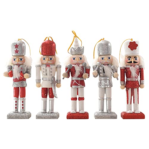 5 Stk. Nussknacker Weihnachten 12cm Nussknacker Soldat aus Holz...