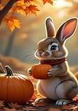 Puzzle 300 Piezas Adultos, Conejo Animales Calabaza Puzzles Adultos, Desarrolla la Logica y la Concentraciòn Juguetes Educativos, Rompecabezas 300 Piezas 40x28 cm