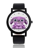Hochwertige Uhr: Schützende harte Mineral-Kristalllinse, Lederarmbanduhr.