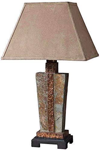 Uttermost Slate & Copper Indoor Or Outdoor Table Lamp #TOP1