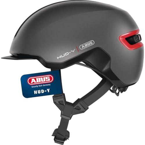 ABUS Urban Helm HUD-Y - mit magnetischem, aufladbarem LED-Rücklicht &...