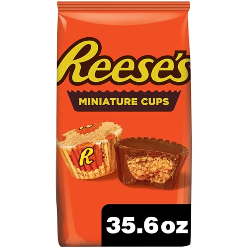 REESE’S Miniatures Milk Chocolate Peanut Butter Cups, Christmas Candy Party Pack, 35.6 oz, 12.98,