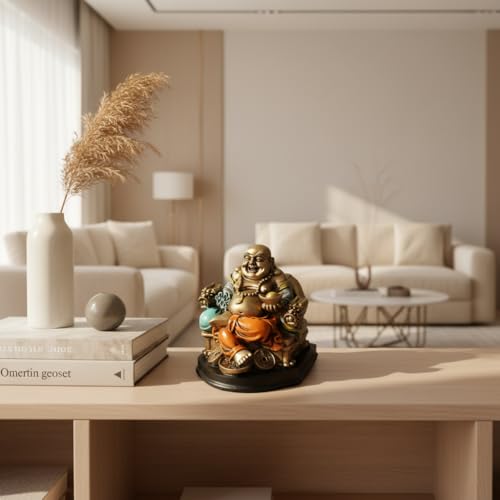 Image of ZAICUS Laughing Buddha Statue for Home Decor & Office Table Lucky Buddha | Feng Shui Showpiece for Wealth, Prosperity & Good Luck | Decorative Idol for Living Room, Desk & Gift Purpose