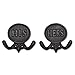 5.8" Set of 2 His and Hers Towel Hooks for Bathrooms |Perfect Towel Hook, Door Hanger Hook, Bathroom Hooks or Farmhouse Hooks |Wall Hanger, Bathroom Towel Hooks,Towel Hanger | Hooks for Hanging Towels