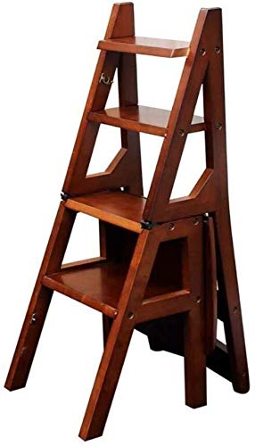 Tabouret marchepied pliant en bois de qualité, chaise escalier multifonctions