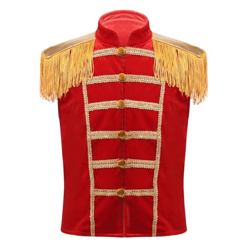 Kids Marching Band Military Vest Drummer Parade Sleeveless Waistcoat for Stage Performance