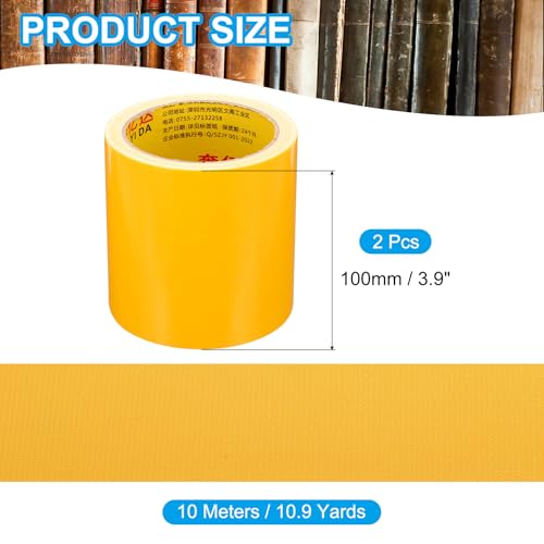 Ruban de reliure autoadhésif PATIKIL jaune en tissu de qualité - 2