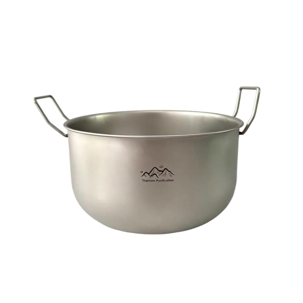 Outdoor Camping Titan Topf 2-3L Suppentopf für Outdoor Kochen 304 Edelstahl Körper Backpacking Kochgeschirr zum Wandern